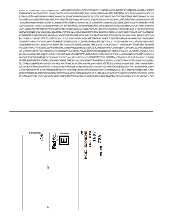 Bordereau FedEx imprimé seul sur une feuille